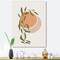 Designart - Abstract Orange Sun and Moon With Tropical Leaf - Modern Canvas Wall Art Print